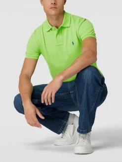 Polo Ralph Lauren Slim Fit Poloshirt Mit Label-Stitching - Apfelgrün