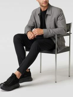 HUGO Sakko Mit Feinem Allover-Muster Modell 'Hellis' - Mittelgrau