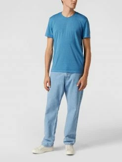 Tom Tailor T-Shirt In Melierter Optik - Ozean Blau