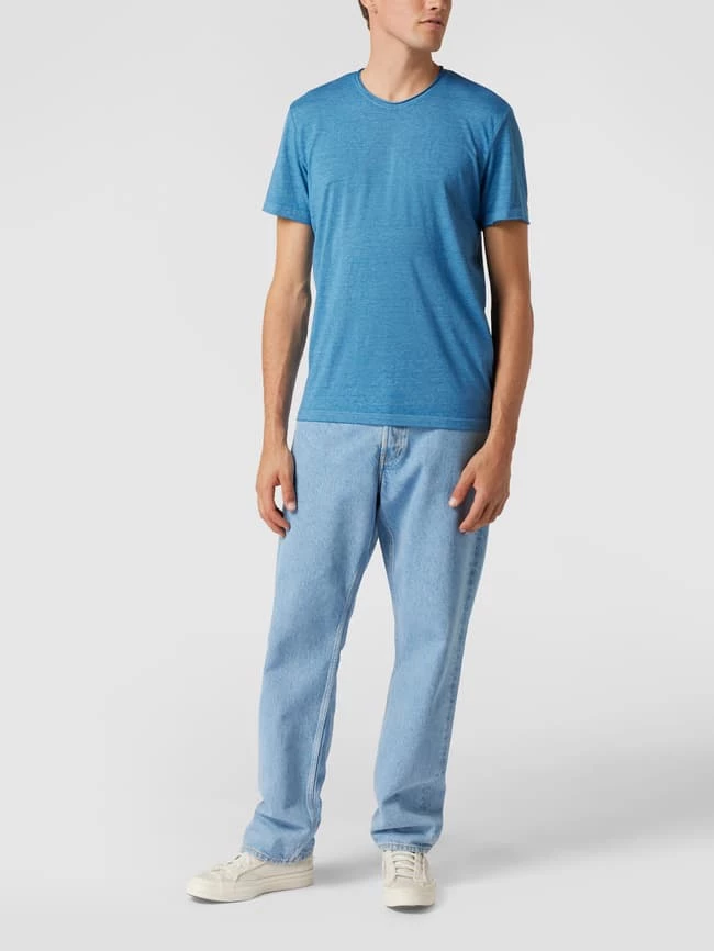 Tom Tailor T-Shirt In Melierter Optik - Ozean Blau 1 Tom Tailor T-Shirt In Melierter Optik - Ozean Blau