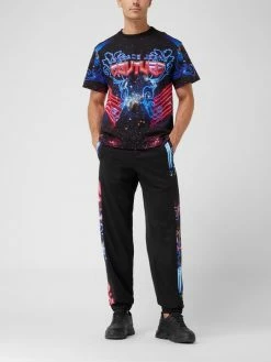 Versace Jeans Couture T-Shirt Mit Allover-Muster - Schwarz