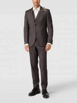 CG - Club Of Gents Regular Fit Bundfaltenhose Mit Label-Detail Modell 'Paco' - Rot