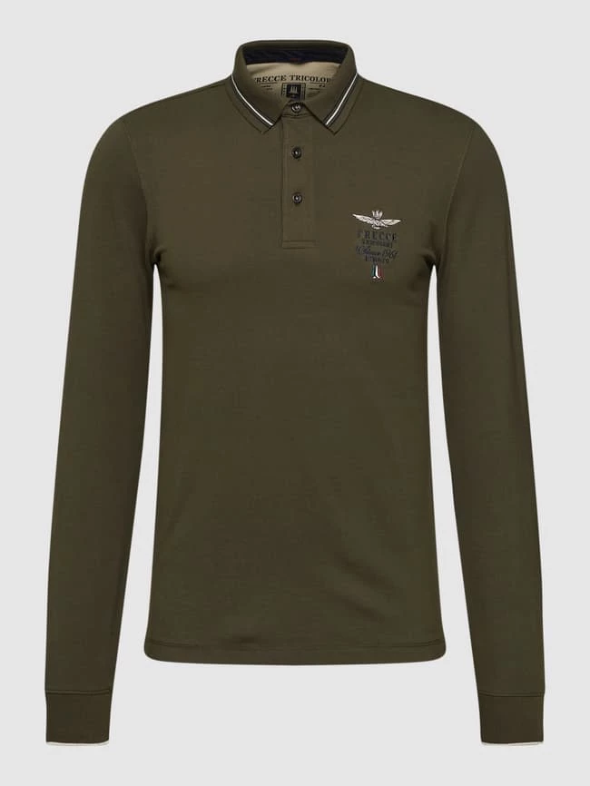 Aeronautica Militare Poloshirt Mit Langen Ärmeln Modell 'POLO' - Dunkelgrün 2 Aeronautica Militare Poloshirt Mit Langen Ärmeln Modell 'POLO' - Dunkelgrün – Bild 2