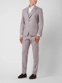 Atelier Torino Slim Fit Anzug Mit Leinen-Anteil Modell 'Tancredo' - Flieder
