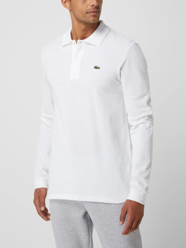 Lacoste Classic Fit Poloshirt Mit Label-Detail Modell 'POLO LANGARM' - Weiß 4 Lacoste Classic Fit Poloshirt Mit Label-Detail Modell 'POLO LANGARM' - Weiß – Bild 4