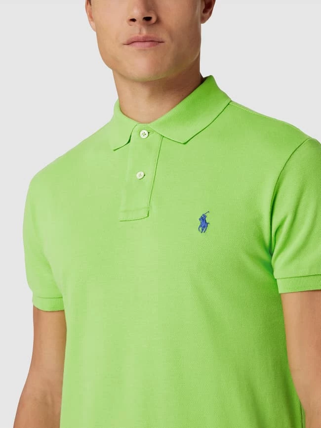 Polo Ralph Lauren Slim Fit Poloshirt Mit Label-Stitching - Apfelgrün 3 Polo Ralph Lauren Slim Fit Poloshirt Mit Label-Stitching - Apfelgrün – Bild 3
