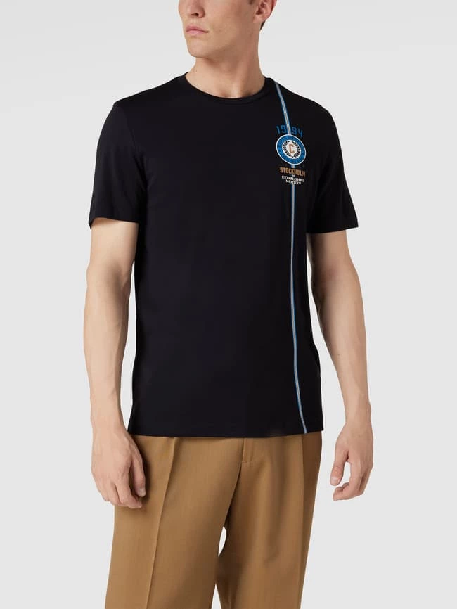 Christian Berg Men T-Shirt Mit Label-Print - Marineblau 4 Christian Berg Men T-Shirt Mit Label-Print - Marineblau – Bild 4