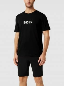 BOSS T-Shirt Mit Label-Print - Schwarz
