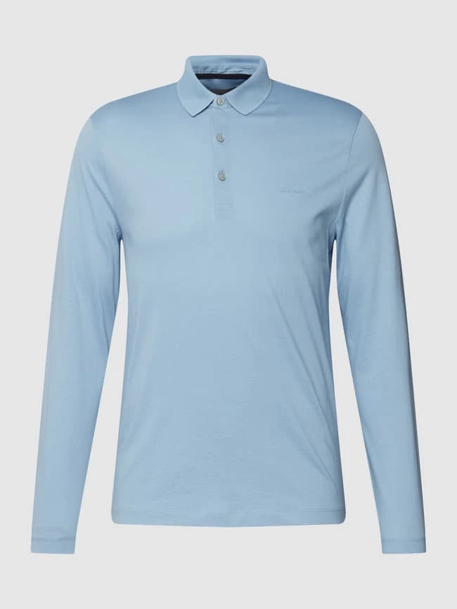 Pierre Cardin Poloshirt Mit Label-Detail Modell 'Longsleeves' - Hellblau 2 Pierre Cardin Poloshirt Mit Label-Detail Modell 'Longsleeves' - Hellblau – Bild 2