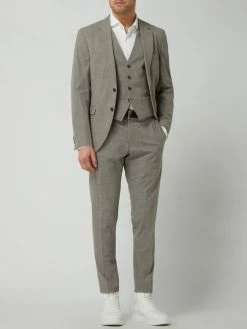 MCNEAL Slim Fit 2-Knopf-Sakko Mit Stretch-Anteil - Beige