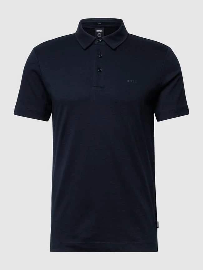 BOSS Poloshirt Mit Brand-Schriftzug - Dunkelblau 2 BOSS Poloshirt Mit Brand-Schriftzug - Dunkelblau – Bild 2