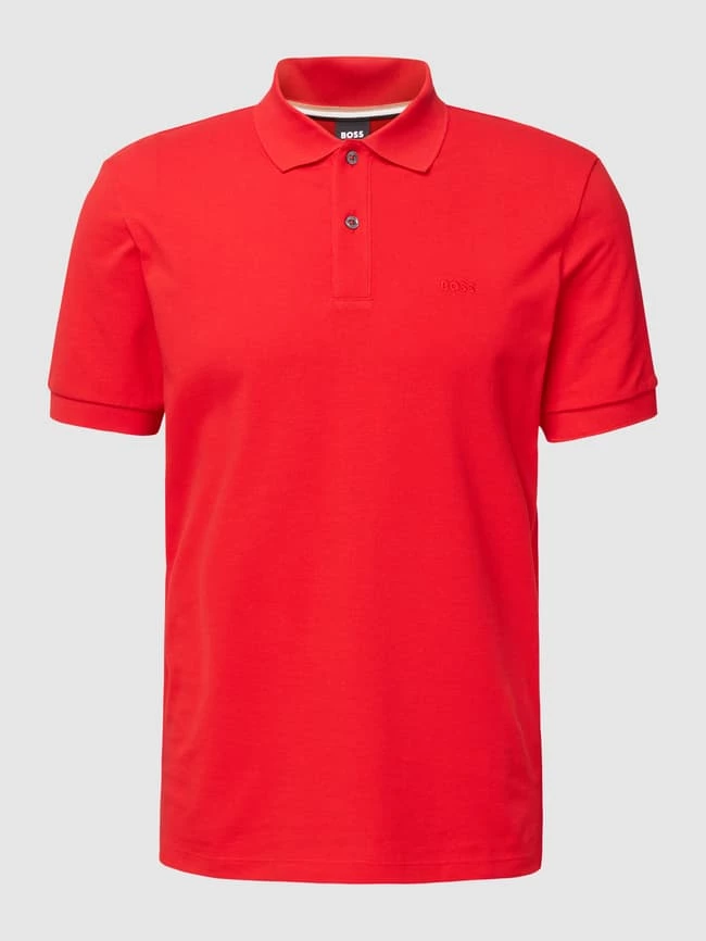 BOSS Poloshirt Mit Label-Stitching Modell 'Pallas' - Rot 2 BOSS Poloshirt Mit Label-Stitching Modell 'Pallas' - Rot – Bild 2