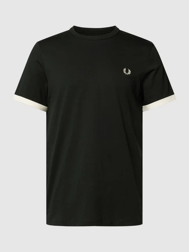 Fred Perry T-Shirt Mit Logo-Stitching Modell 'RINGER' - Dunkelgrün 2 Fred Perry T-Shirt Mit Logo-Stitching Modell 'RINGER' - Dunkelgrün – Bild 2