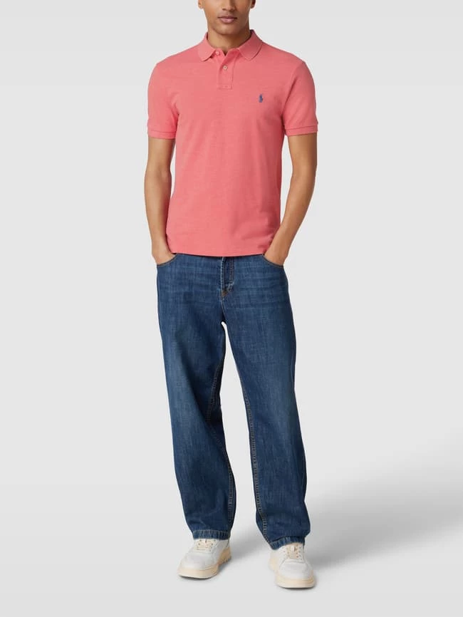 Polo Ralph Lauren Slim Fit Poloshirt Mit Label-Stitching - Koralle 1 Polo Ralph Lauren Slim Fit Poloshirt Mit Label-Stitching - Koralle