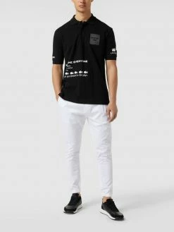 Lacoste Loose Fit Poloshirt Mit Prints - LACOSTE Minecraft - Schwarz