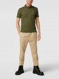 Polo Ralph Lauren Poloshirt Mit Label-Stitching - Dunkelgrün