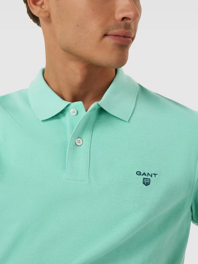 Gant Poloshirt Mit Brand-Stitching Modell 'THE SUMMER PIQUE' - Mint Meliert 3 Gant Poloshirt Mit Brand-Stitching Modell 'THE SUMMER PIQUE' - Mint Meliert – Bild 3