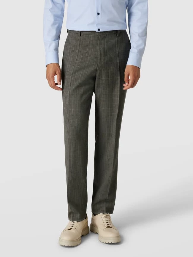 BOSS Anzugshose Mit Glencheck-Muster Modell 'Leon' - Hellbraun 4 BOSS Anzugshose Mit Glencheck-Muster Modell 'Leon' - Hellbraun – Bild 4