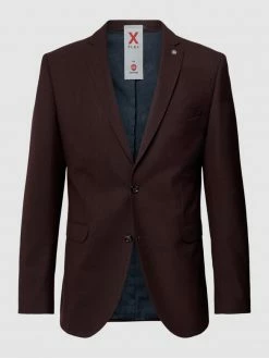 CG - Club Of Gents Slim Fit 2-Knopf-Sakko Mit Reverskragen Modell 'Colvin' - Bordeaux Rot