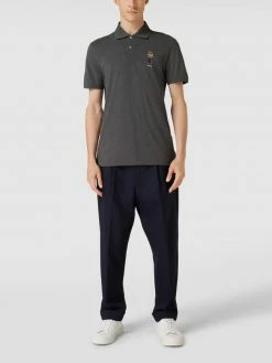 Polo Ralph Lauren Poloshirt Mit Label-Stitching Modell 'BEARM' - Mittelgrau