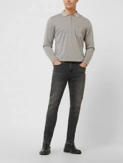 RAGMAN Poloshirt Mit Reißverschluss - Silber