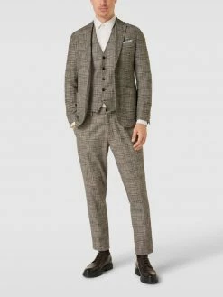 CG - Club Of Gents Regular Fit Anzughose Mit Tartan-Karo Modell 'Claas' - Beige