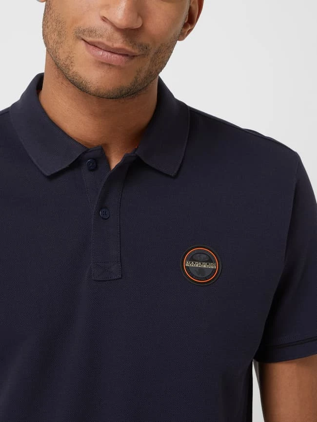Napapijri Poloshirt Aus Piqué Modell 'Whale' - Marineblau 3 Napapijri Poloshirt Aus Piqué Modell 'Whale' - Marineblau – Bild 3