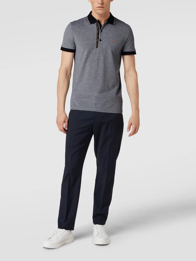 BOSS Athleisurewear Slim Fit Poloshirt Mit Logo-Stitching Modell 'Paule' - Marineblau 1 BOSS Athleisurewear Slim Fit Poloshirt Mit Logo-Stitching Modell 'Paule' - Marineblau