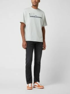 ARMANI EXCHANGE Loose Fit T-Shirt Mit Logo - Stein