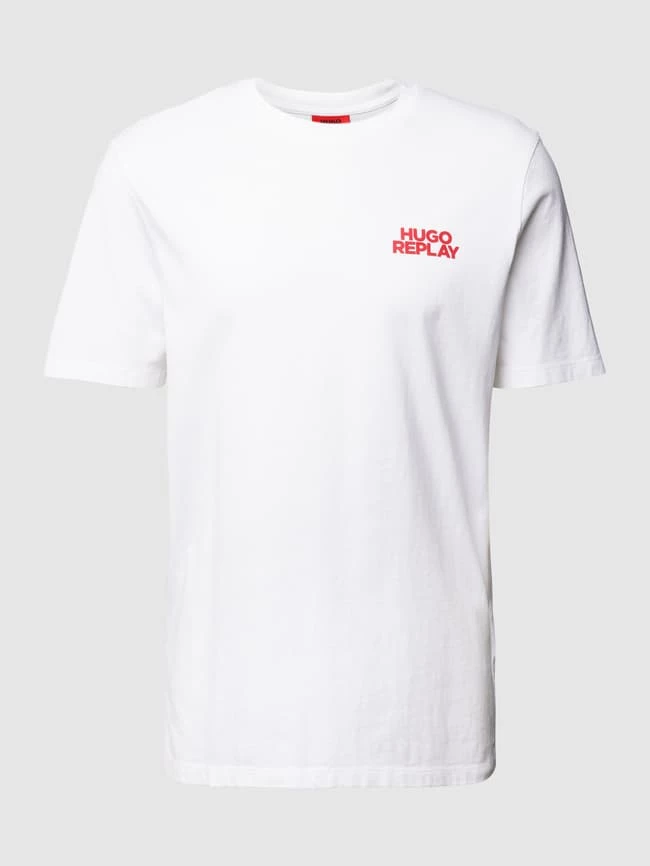 HUGO T-Shirt Mit Label-Print - Weiß 2 HUGO T-Shirt Mit Label-Print - Weiß – Bild 2