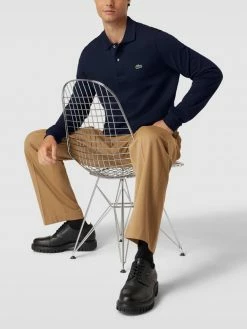 Lacoste Classic Fit Poloshirt Mit Label-Detail Modell 'POLO LANGARM' - Marineblau