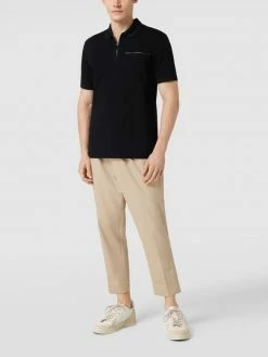 Emporio Armani T-Shirt Mit Brand-Stitching Modell 'Double Zip' - Marineblau