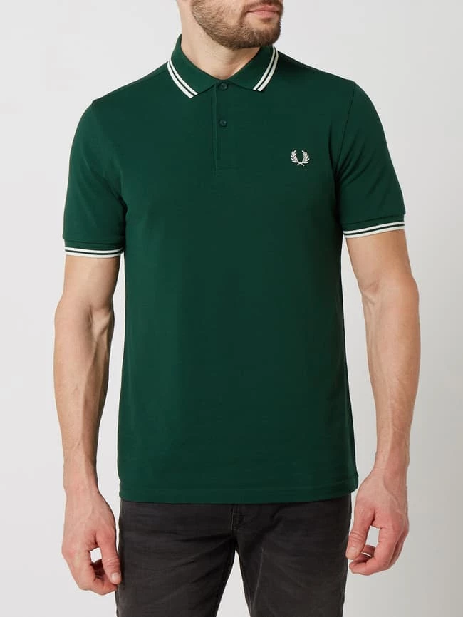 Fred Perry Poloshirt Mit Kontrastabschlüssen - Grün 4 Fred Perry Poloshirt Mit Kontrastabschlüssen - Grün – Bild 4