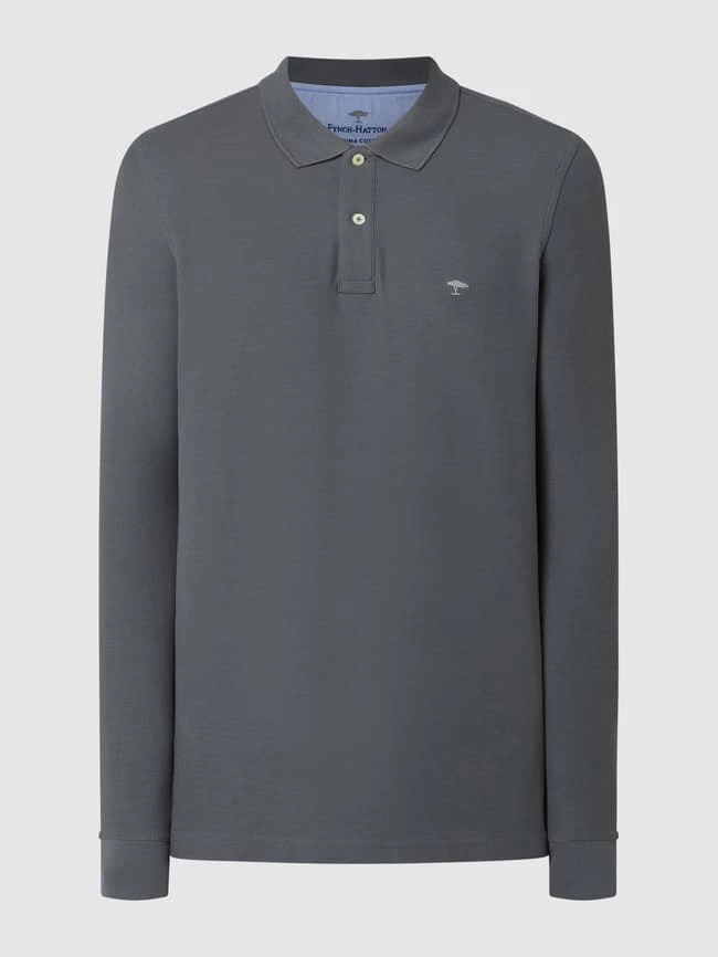 Fynch-Hatton Poloshirt Aus Supima®-Baumwolle - Anthrazit 2 Fynch-Hatton Poloshirt Aus Supima®-Baumwolle - Anthrazit – Bild 2