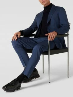 Tiger Of Sweden Regular Fit 2-Knopf-Sakko In Melierter Optik Modell 'Justin' - Royalblau