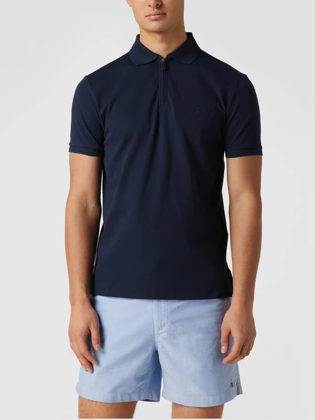 Polo Ralph Lauren Custom Slim Fit Poloshirt Mit Logo-Stitching - Marineblau 4 Polo Ralph Lauren Custom Slim Fit Poloshirt Mit Logo-Stitching - Marineblau – Bild 4