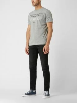 Lerros T-Shirt Aus Baumwolle - Mittelgrau Meliert