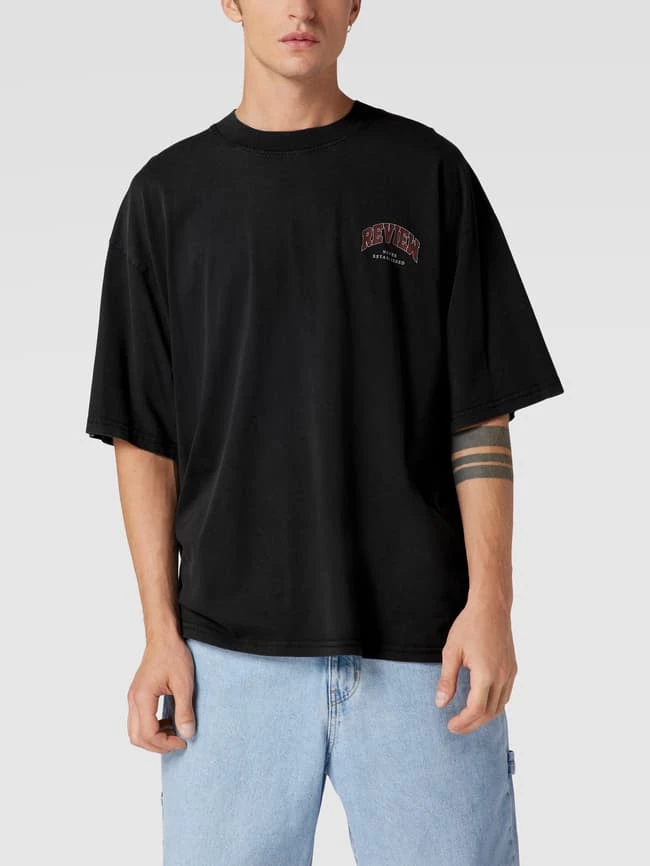 REVIEW T-Shirt Mit Motiv-Print - Anthrazit 4 REVIEW T-Shirt Mit Motiv-Print - Anthrazit – Bild 4