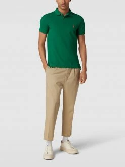 Polo Ralph Lauren Slim Fit Poloshirt Mit Label-Stitching - Gras Grün
