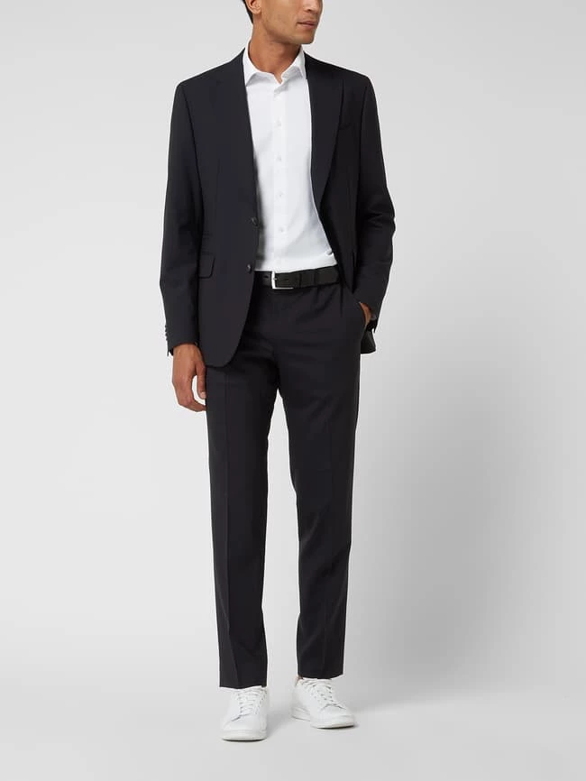 Windsor Shaped Fit Anzughose Mit Stretch-Anteil Modell 'Bene' - Marineblau 1 Windsor Shaped Fit Anzughose Mit Stretch-Anteil Modell 'Bene' - Marineblau