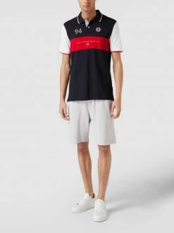 Christian Berg Men Poloshirt Mit Label-Prints - Marineblau