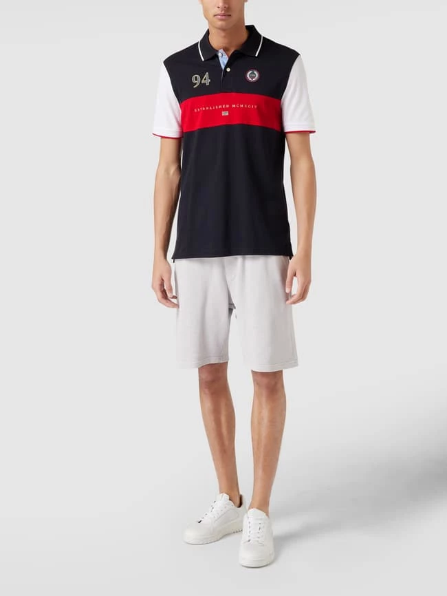 Christian Berg Men Poloshirt Mit Label-Prints - Marineblau 1 Christian Berg Men Poloshirt Mit Label-Prints - Marineblau