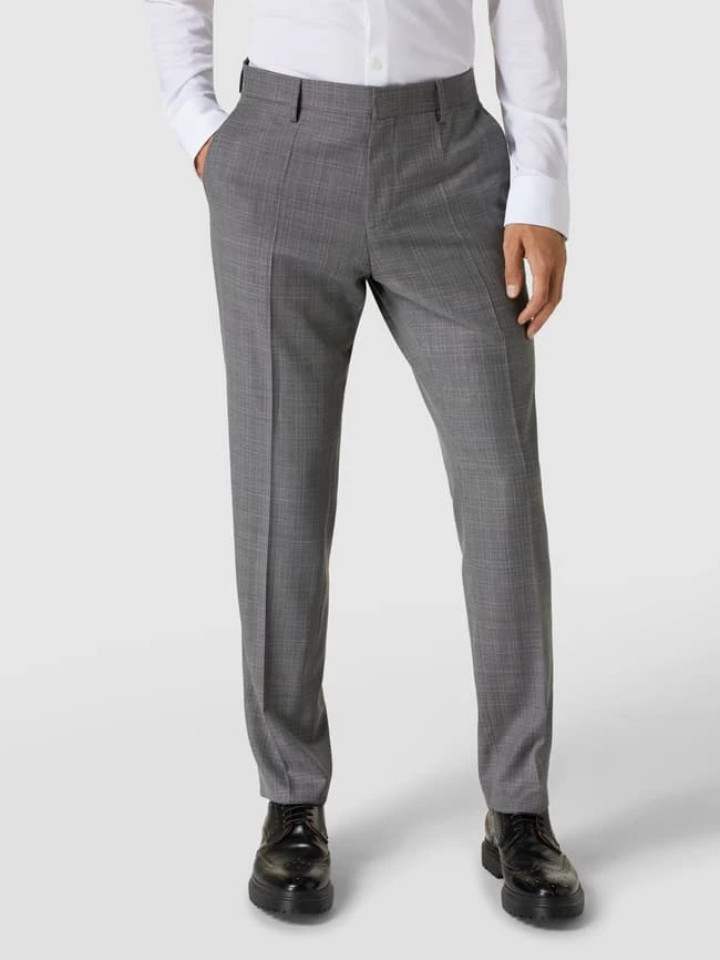 BOSS Slim Fit Anzughose Mit Allover-Muster Modell 'Genius' - Hellgrau 4 BOSS Slim Fit Anzughose Mit Allover-Muster Modell 'Genius' - Hellgrau – Bild 4
