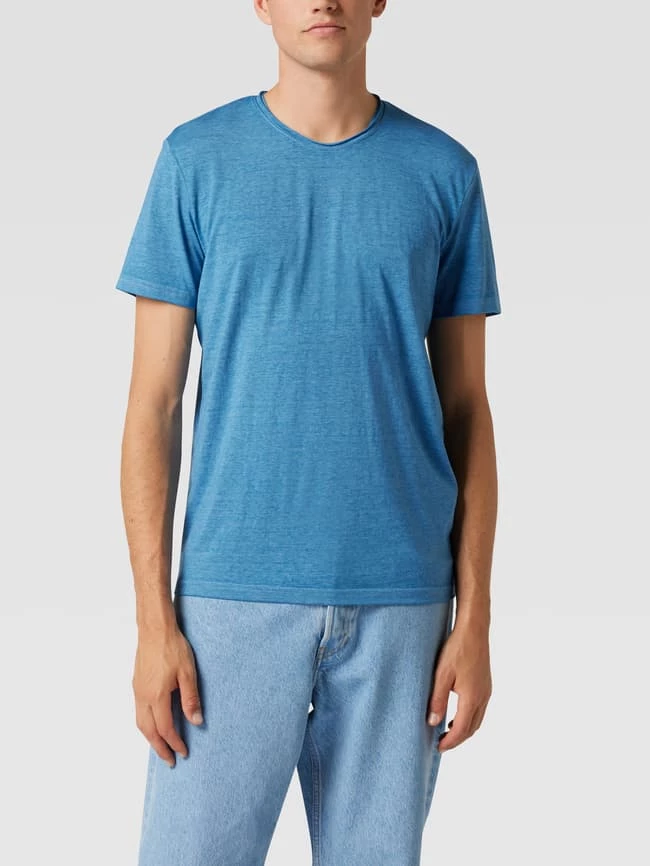 Tom Tailor T-Shirt In Melierter Optik - Ozean Blau 4 Tom Tailor T-Shirt In Melierter Optik - Ozean Blau – Bild 4