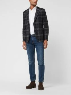DIGEL Slim Fit 2-Knopf-Sakko Mit Woll-Anteil Modell 'Kristo' - Dunkelblau