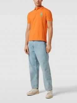 Polo Ralph Lauren Custom Slim Fit Poloshirt Mit Label-Stitching - Orange